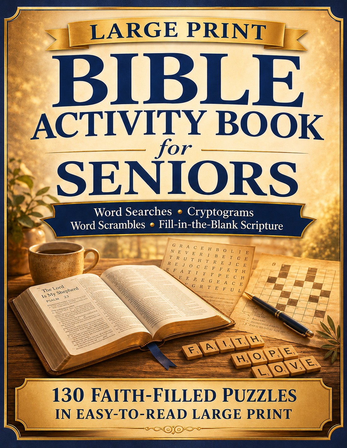 Large Print Bible Activity Book for Seniors